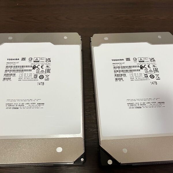 Toshiba 東芝 ハードディスク 14TB HDD SATA CMR MN08ACA14T 2台セット 28TB分