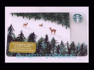 スターバックス・カード●北米●2017年クリスマス・ホリデー●森の鹿●海外スタバ