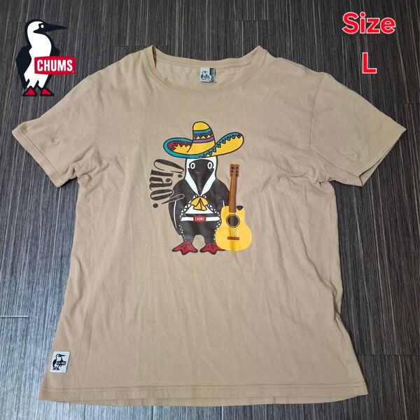 CHUMSチャムス tシャツ Size L プリント トップス 古着 半袖Tシャツ