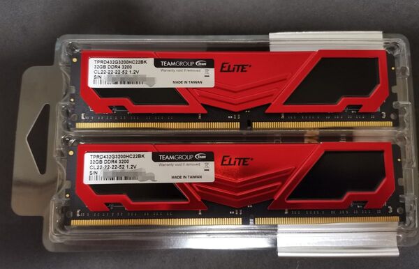 DDR4 3200Mhz PC4-25600 32GBx2枚 64GB UDIMM デスクトップ用 1.2v JEDEC