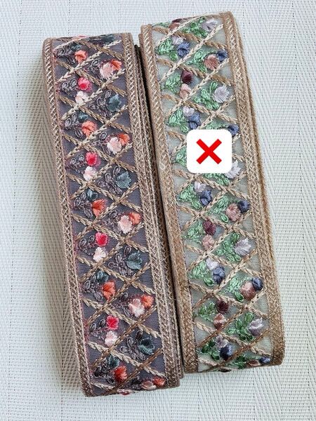 インド刺繍リボン お好きなリボン1m ハンドメイド ヘアアクセサリー ポーチ