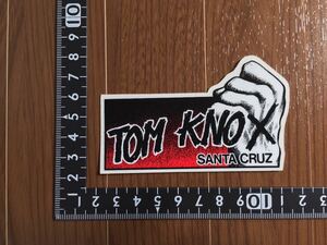 レア！90s santa cruz TOM KNOX サンタクルーズ トムノックス ストレートエッジ オールド ビンテージ スケートボード ステッカー 新品 ②