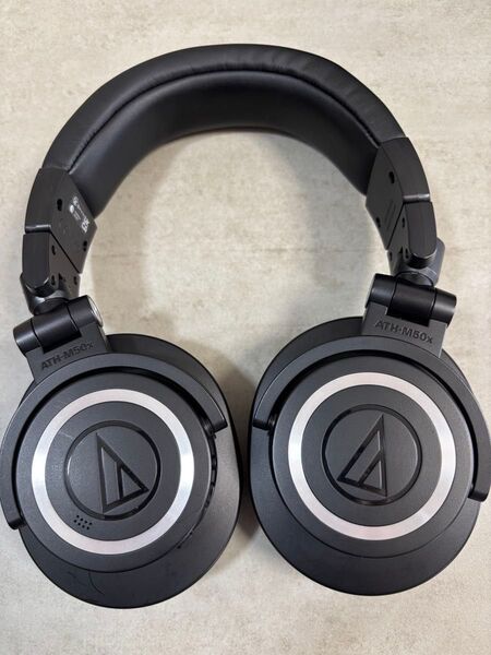 オーディオテクニカ ATH-M50xBT2 ワイヤレスヘッドホン ブラック 交換用イヤーパッド(メッシュ素材)付き