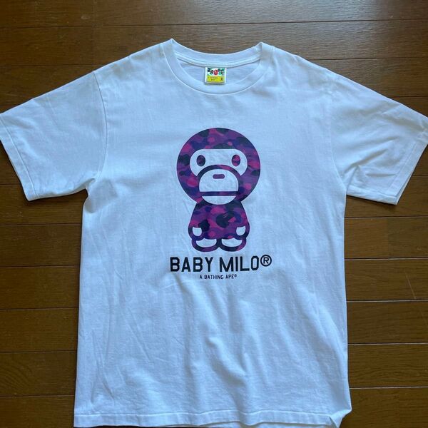 A BATHING APE BABY MILO Tシャツ Mサイズ ホワイト