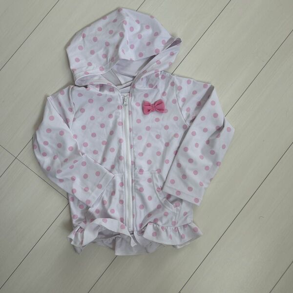 美品 motherways マザウェイズ ラッシュガード 女の子 水着 長袖