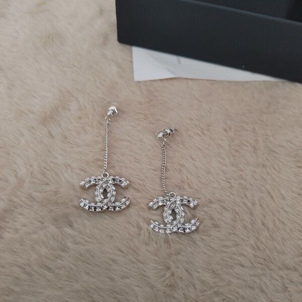 CHANEL シャネル ☆CCロゴチェーン☆ピアス シルバー