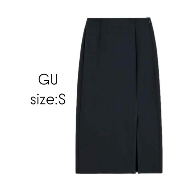 GU カットソーナローミディスカート ブラック S