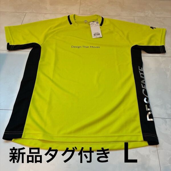 【新品未使用】DESCENTE DVUXJA51 L イエロー バレーボールシャツ 半袖Tシャツ トレーニングウェア レディース