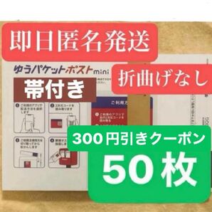ゆうパケットポストmini 封筒 ゆうパケットポストミニ 50枚セット + 使い捨て圧縮タオル