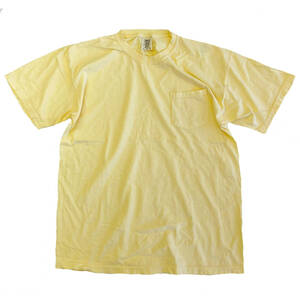 COMFORT COLORS コンフォートカラーズ　Tシャツ　バナナ　Lサイズ　6.1oz S/S Pocket TEE 　BUTTER　後染め