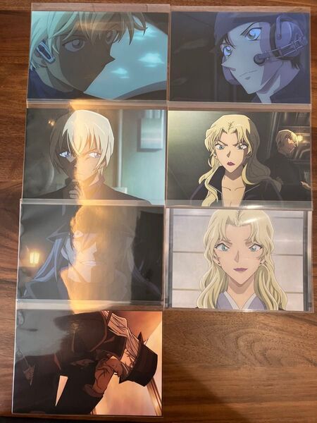 名探偵コナン コナンプラザ 映画 劇場版 黒鉄の魚影 ポストカード 黒の組織 画像の7枚セット