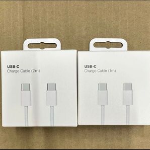 2本セット Type-C to C 急速充電 編み込み USB充電ケーブル 高耐久 アンドロイド iPhone対応 純正品同等品