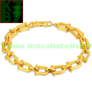[ permanent gorgeous ] men's Gold bracele [ yellow gold .] original gold luck with money fortune ... better fortune feng shui popular jewelry accessory * length 20cm -ply 12g proof attaching J61
