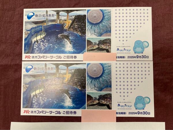 新江ノ島水族館 招待券 2枚 2025/9/30有効期限