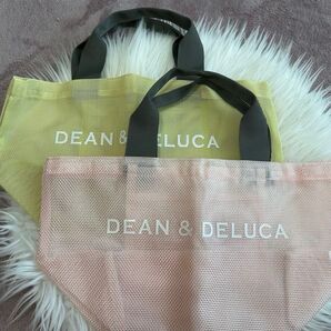 新品★即日匿名発送★ディーン&デルーカ メッシュトートバッグ Sサイズ イエロー&ピンクセット DEAN DELUCA