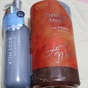 エイト ザ タラソ CBD&ハイドレーション 美容液ボディミルク 200ml・消臭力 パフューマー アンバーブラウン