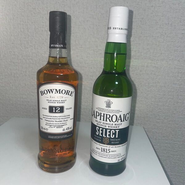 土日限定表示価格より500円引き!ラフロイグ セレクト 350ml 瓶/ボウモア12年350ml 瓶 合計2本セット