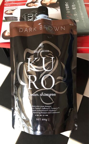 VR バランローズ KUROクリームシャンプー ダークブラウン400g×1個《茶》届いたばかりです