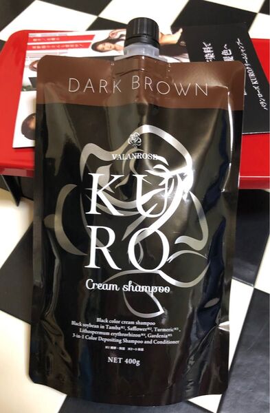 VR バランローズ KUROクリームシャンプー ダークブラウン400g×1個《茶》届いたばかりです