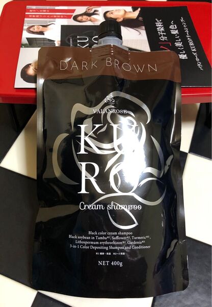 VR バランローズ KUROクリームシャンプー ダークブラウン400g×1個《茶》届いたばかりです