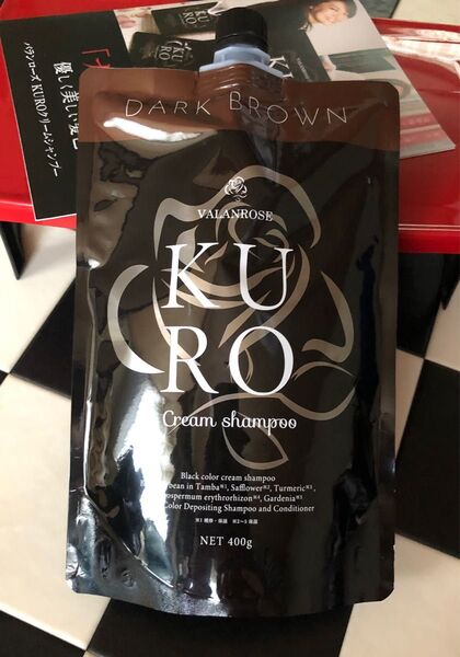 VR バランローズ KUROクリームシャンプー ダークブラウン400g×1個《茶》届いたばかりです