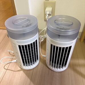 【セール 2台セット】円型冷風機 加湿機能付き 冷風扇 卓上扇風機 扇風機 小型 冷風扇風機 卓上冷風機 れいふうき 強力 人気