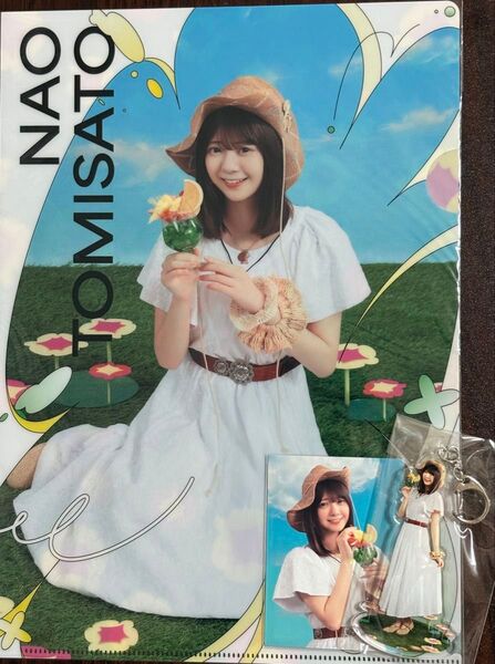 乃木坂46冨里奈央 真夏の全国ツアーカフェクリアファイル&アクキー&トレカセット