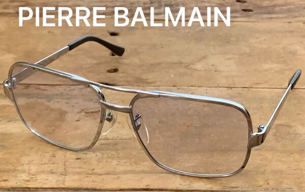 PIERRE BALMAIN ピエールバルマン ツーブリッジ パープル シルバー サングラス ヴィンテージ ダブルブリッジ