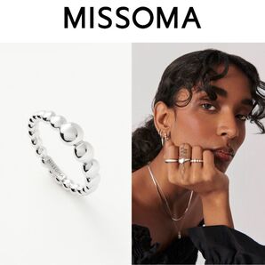 新品未使用 MISSOMA シルバー ビーズスタッキングリング 関税送料込