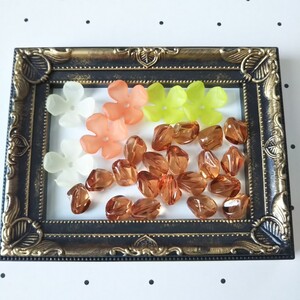 ハンドメイド 資材 パーツ ビーズ 花 べっ甲