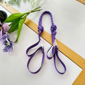 ショルダー 紫 パープル ストラップ ロープ 肩紐 ボールアンド チェーン