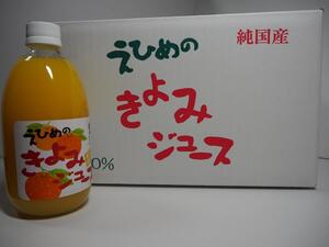 地元愛媛の道の駅で人気のみかんジュースシリーズ!愛媛県産果汁100%清見タンゴールストレートジュース500mlx12本入り