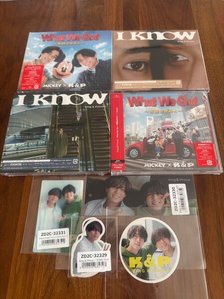 King & Prince キンプリ WhatWeGot_奇跡はきみと IKnow CD 4形態セット ドームお祝い特典付き