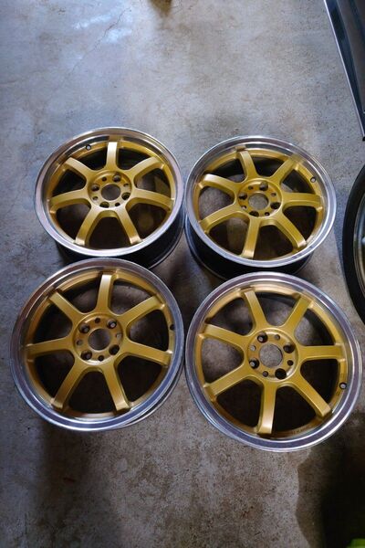 【良品】RAYS 16インチ 6J 4穴 PCD100 ホイール 4本セット +43 レイズ 205/55R16 レイズ 送料込