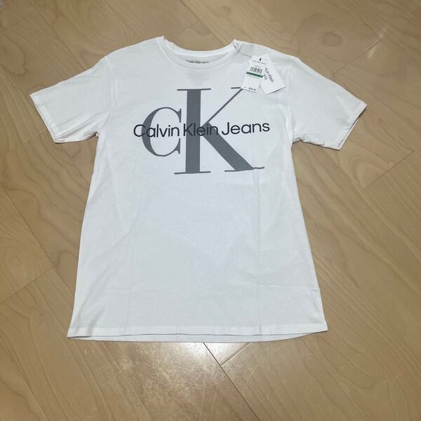 新品 Calvin Klein Jeans カルバンクライン Tシャツ トップス ホワイト 白 半袖 半袖Tシャツ