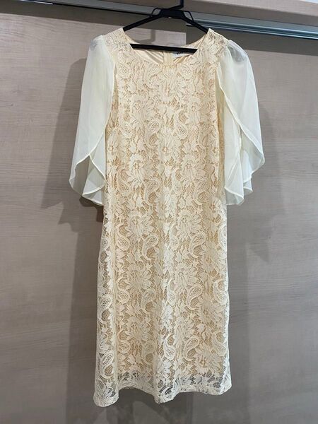ワンピース 美品 結婚式 ドレス レースワンピース パーティードレス 二次会 ホワイトドレス ホワイトワンピース 卒業式 入学式