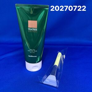 D0550 wellderma ウェルダーマ ティーツリー&ヨモギハーブトックスピーリングパック150g ブラシ付き