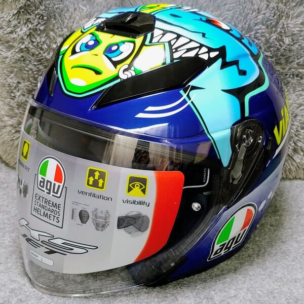 【未使用品】AGV K-5 JET ROSSI MISANO Lサイズ|アジアンフィット仕様|ロッシ レプリカ|ジェットヘルメット