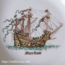 【16世紀の帆船を愛でる小皿】イギリス ヴィンテージ 陶器皿 ディッシュ 小物入れ 船 ◆◆ Vintage Royal Grafton Pin Dish Mary Rose◆_画像5