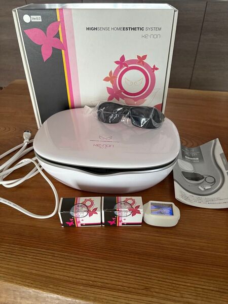 ケノン 脱毛器 バージョン6.0 パールホワイト カートリッジ3つ付き ラージ エクストラ 美顔スキンケア