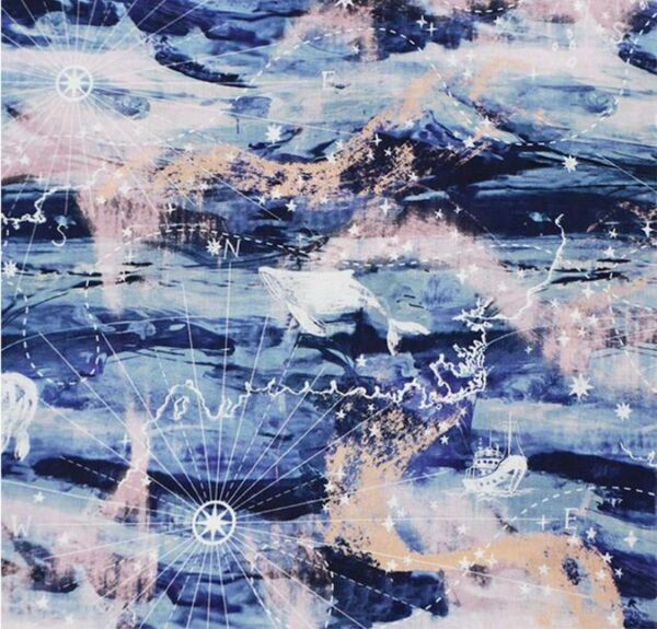 リバティ タナローン オーロラスカイ(ブルー系) 50×50cm