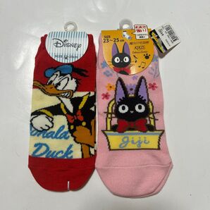 新品 魔女の宅急便 キキ ドナルド ディズニー 靴下 くつ下 2足セット クーポン消化 キャラクターグッズ