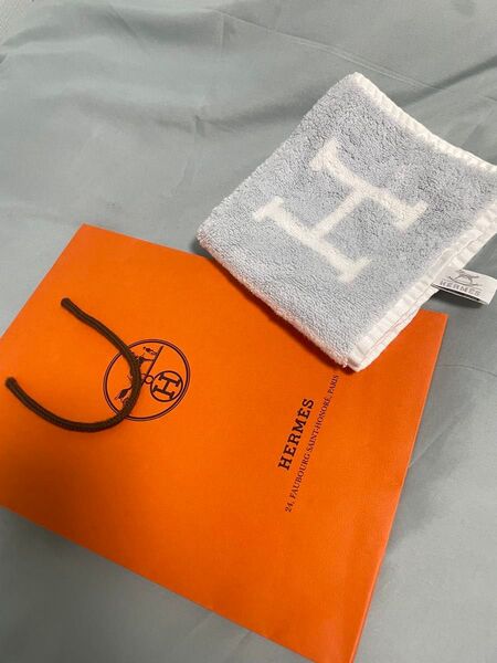 HERMES エルメス アヴァロン カレ タオル ハンドタオル ハンカチ