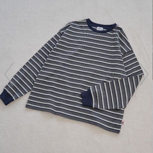 coen ヴィンテージボーダー ロングスリーブ Tシャツ カットソー 長袖 ロンT ボーダー コットン ゆったり