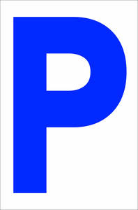  easy vertical signboard [P Mark ( blue )] outdoors possible postage included 