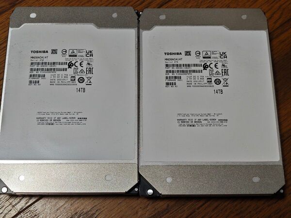 2台セット TOSHIBA 東芝 MN08ACA14T HDD 14TB #5