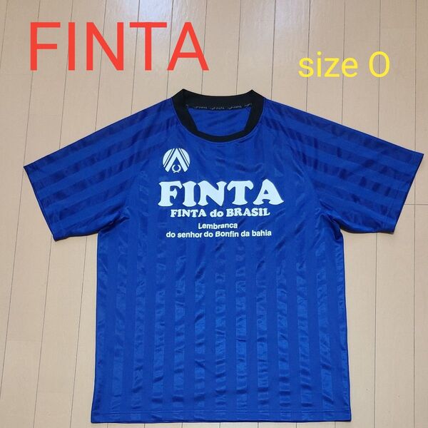 FINTA フィンタ 半袖 プラクティスシャツ Oサイズ ブルー(縦シャドー) サッカー・フットサル 練習着