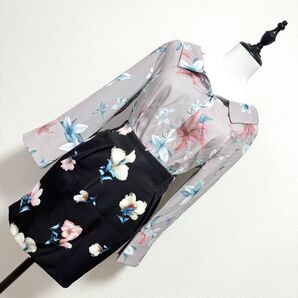 【LIP SERVICE】タイトスカート 花柄 ミニ