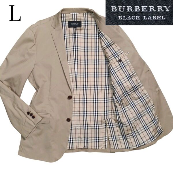 BURBERRY BLACK LABEL バーバリーブラックレーベル ノバチェック 本切羽 ストレッチ有 L テーラードジャケット
