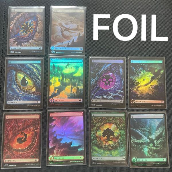 【FOIL】タルキール:龍嵐録TDM フルアート基本土地コンプ MTGフォイル ドラゴンの眼 ドラゴンの存在